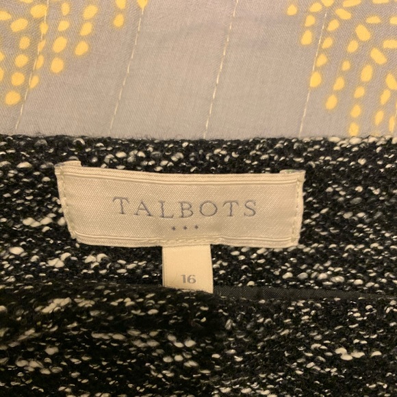 Talbots Tweed Skirt w/ Leather details - Picture 2 of 4